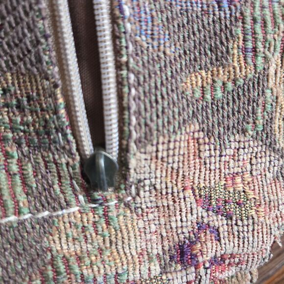 Fossil Floral Tapestry Crossbody Bag - Beige and Pink - Picture 8 of 12